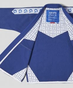 BJJ Uniforms Grips Classic Logo BJJ Kimono - Blue/white, G10124-BLUWHT