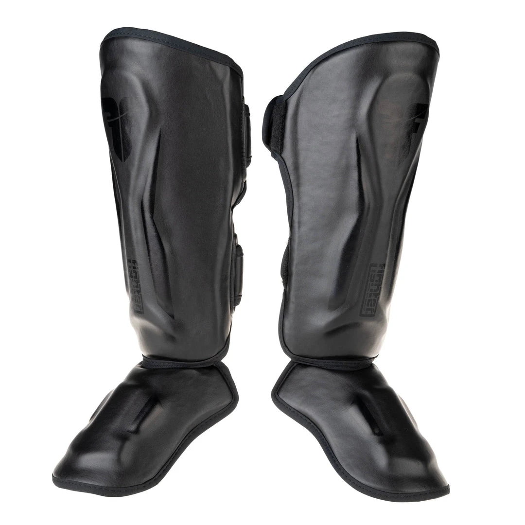 Fighter Shinguards Thai Ergo - Black, FSG-004BB 3 Fighter Shinguards Thai Ergo - Black, FSG-004BB
