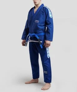 BJJ Uniforms Grips Classic Logo BJJ Kimono - Blue/white, G10124-BLUWHT