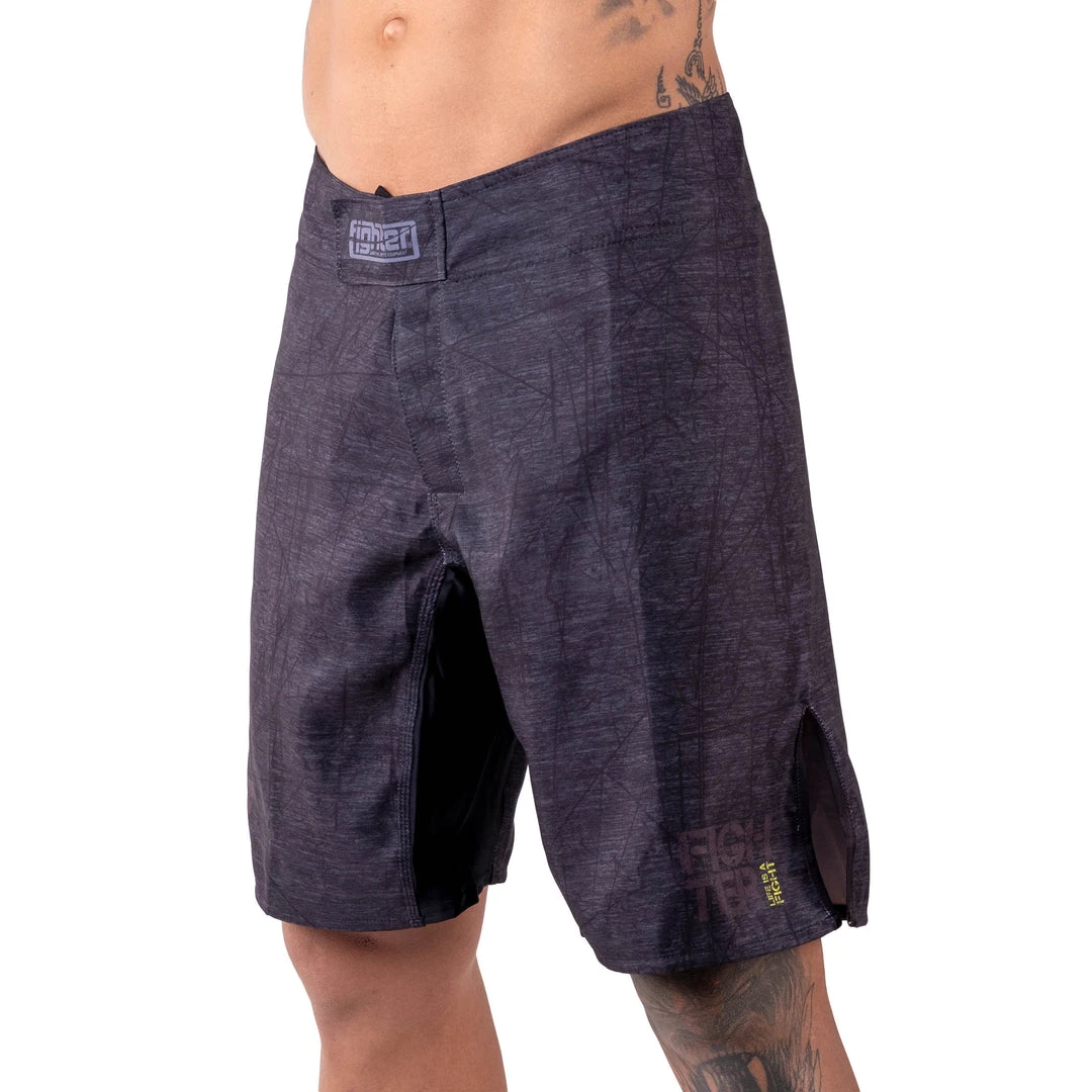 Fighter MMA Shorts - Life Is A Fight - Grey, FSHM-12 3 Fighter MMA Shorts - Life Is A Fight - Grey, FSHM-12