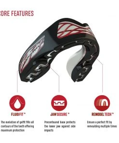 SAFE JAWZ SAFEJAWZ Nitro Mouthguard - Black/red PROTECTION