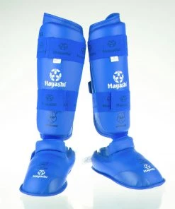 Hayashi Karate Kickprotector - Instep And Shin WKF - Blue, 343-6N