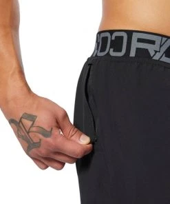 Reebok Combat Boxing Shorts - Black, DU4970 Training Shorts