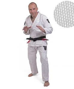 Fighter BJJ Kimono Rice Straw - White, BJJBW-08 BJJ Uniforms