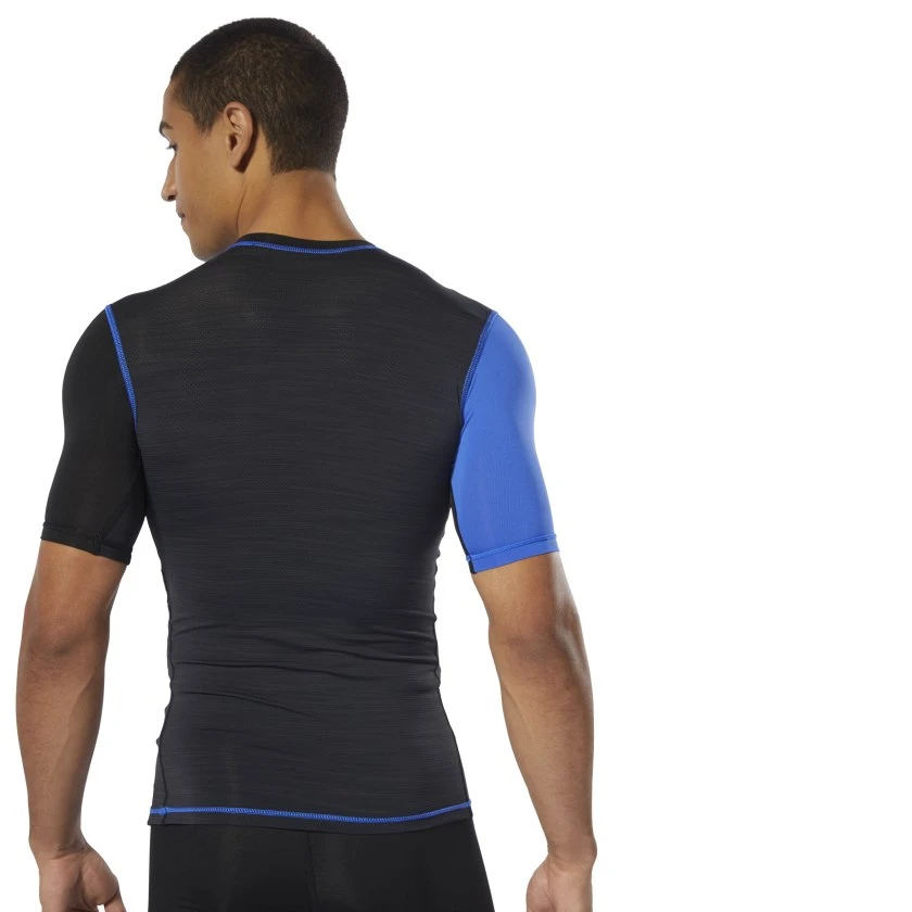 Training T-Shirts Reebok Compression T-shirt - Blue/black, DU3955 8 Training T-Shirts Reebok Compression T-shirt - Blue/black, DU3955
