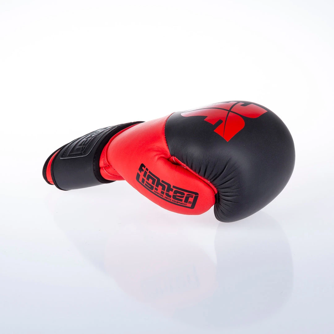 Fighter Boxing Gloves SPLIT-red/black, FBG-001BR 7 Fighter Boxing Gloves SPLIT-red/black, FBG-001BR