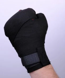 Fighter Strap Gel Hand-Wraps - Black/red, FGW-001BR 12 Fighter Strap Gel Hand-Wraps - Black/red, FGW-001BR