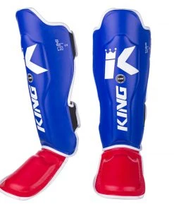 King Professional Shin Guards - Blue/white, SGKNL-BLU-WHI