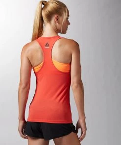 Women's Tops Reebok CrossFit Makes Me Hard Top - Orange, AJ1799