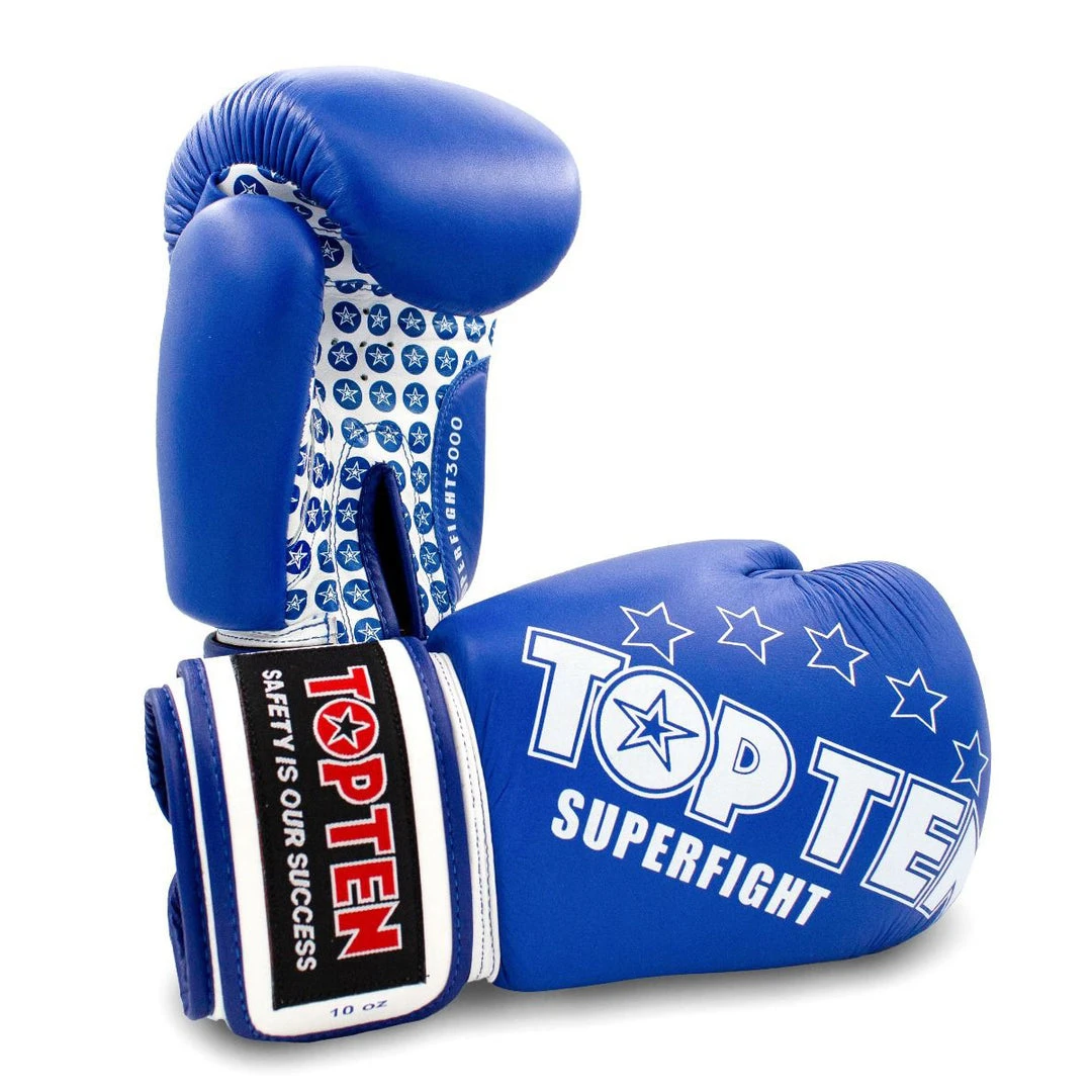 Top Ten Boxing Gloves Superfight Stars - Blue/white, 20411-6 3 Top Ten Boxing Gloves Superfight Stars - Blue/white, 20411-6