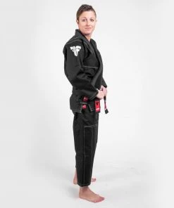BJJ Uniforms Fighter BJJ Kimono Rice Straw - Black, BJJBL-09