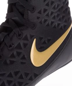 Nike KO Boxing Shoes - Black/gold, 839421001