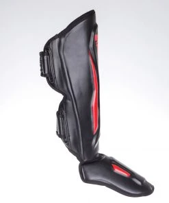Fighter Shinguards Thai Ergo - Black/red, FSG-004BR PROTECTION