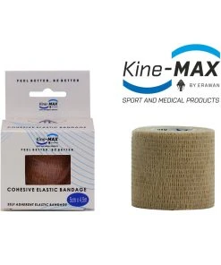 KinesioMAX Kine-MAX Self-securing Elastic Bandage-5cm,7,5cm,10cm - Beige, CEB5BEI,CEB7BEI,CEB10BEI TRAINING