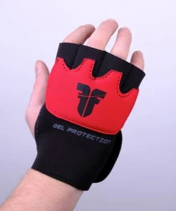 Fighter Strap Gel Hand-Wraps - Black/red, FGW-001BR 15 Fighter Strap Gel Hand-Wraps - Black/red, FGW-001BR