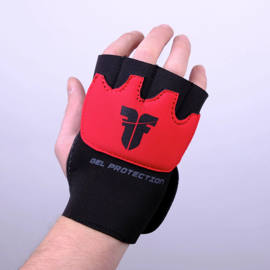 Fighter Strap Gel Hand-Wraps - Black/red, FGW-001BR 9 Fighter Strap Gel Hand-Wraps - Black/red, FGW-001BR