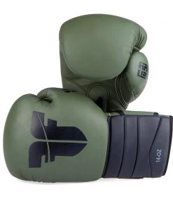 Fighter Boxing Gloves Sparring - Matt Khaki/black, FBG-002KB