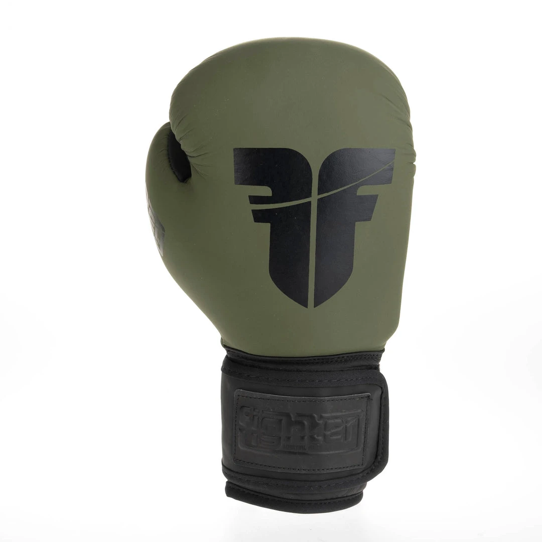 Fighter Boxing Gloves SIAM - Matt Khaki, FBG-003KB 10 Fighter Boxing Gloves SIAM - Matt Khaki, FBG-003KB