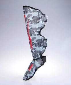 Fighter Shinguards Thai Ergo - Grey Camo, FSG-004GCR
