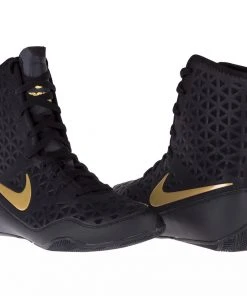 Kids Nike KO Boxing Shoes - Black/gold, 839421001-K