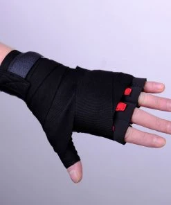 Fighter Strap Gel Hand-Wraps - Black/red, FGW-001BR 13 Fighter Strap Gel Hand-Wraps - Black/red, FGW-001BR