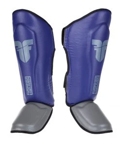Fighter Shinguards Thai Classic - Blue/grey, JE1573BLG PROTECTION