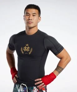 Reebok Combat CMG Rash Guard - Black, FM1494 Rash Guards