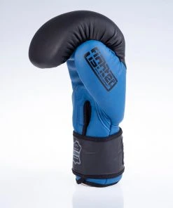 Fighter Boxing Gloves SPLIT- Matt Blue/black, FBG-001BBL