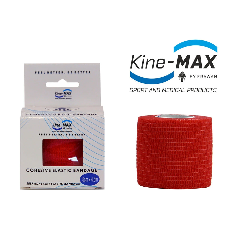 KinesioMAX TRAINING Kine-MAX Self-securing Elastic Bandage-5cm,7,5cm,10cm - Red, CEB5RED,CEB7RED,CEB10RED 3 KinesioMAX TRAINING Kine-MAX Self-securing Elastic Bandage-5cm,7,5cm,10cm - Red, CEB5RED,CEB7RED,CEB10RED