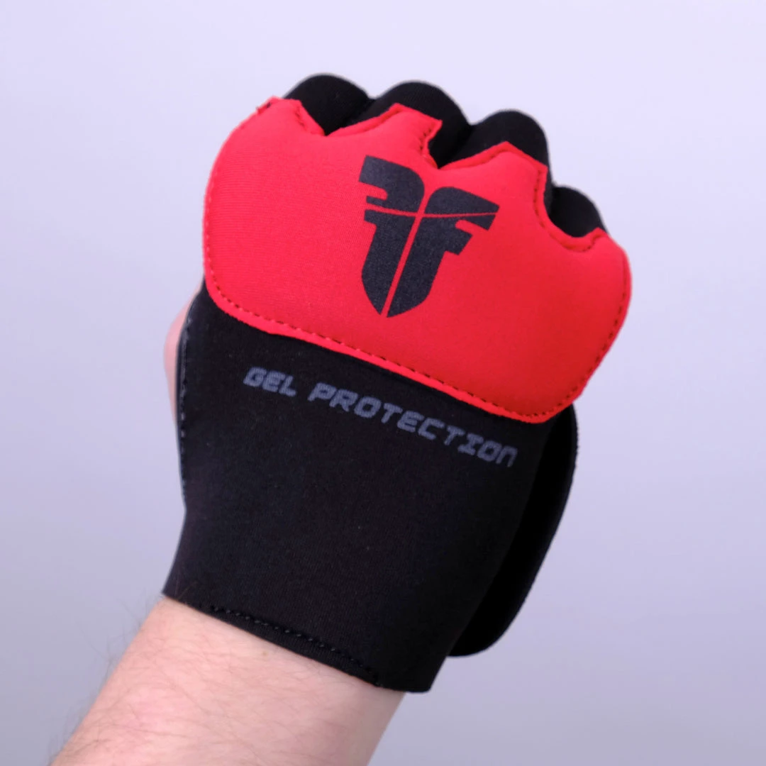 Fighter Strap Gel Hand-Wraps - Black/red, FGW-001BR 8 Fighter Strap Gel Hand-Wraps - Black/red, FGW-001BR