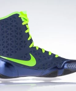 Nike KO Boxing Shoes - Blue/neon Green, 839421413