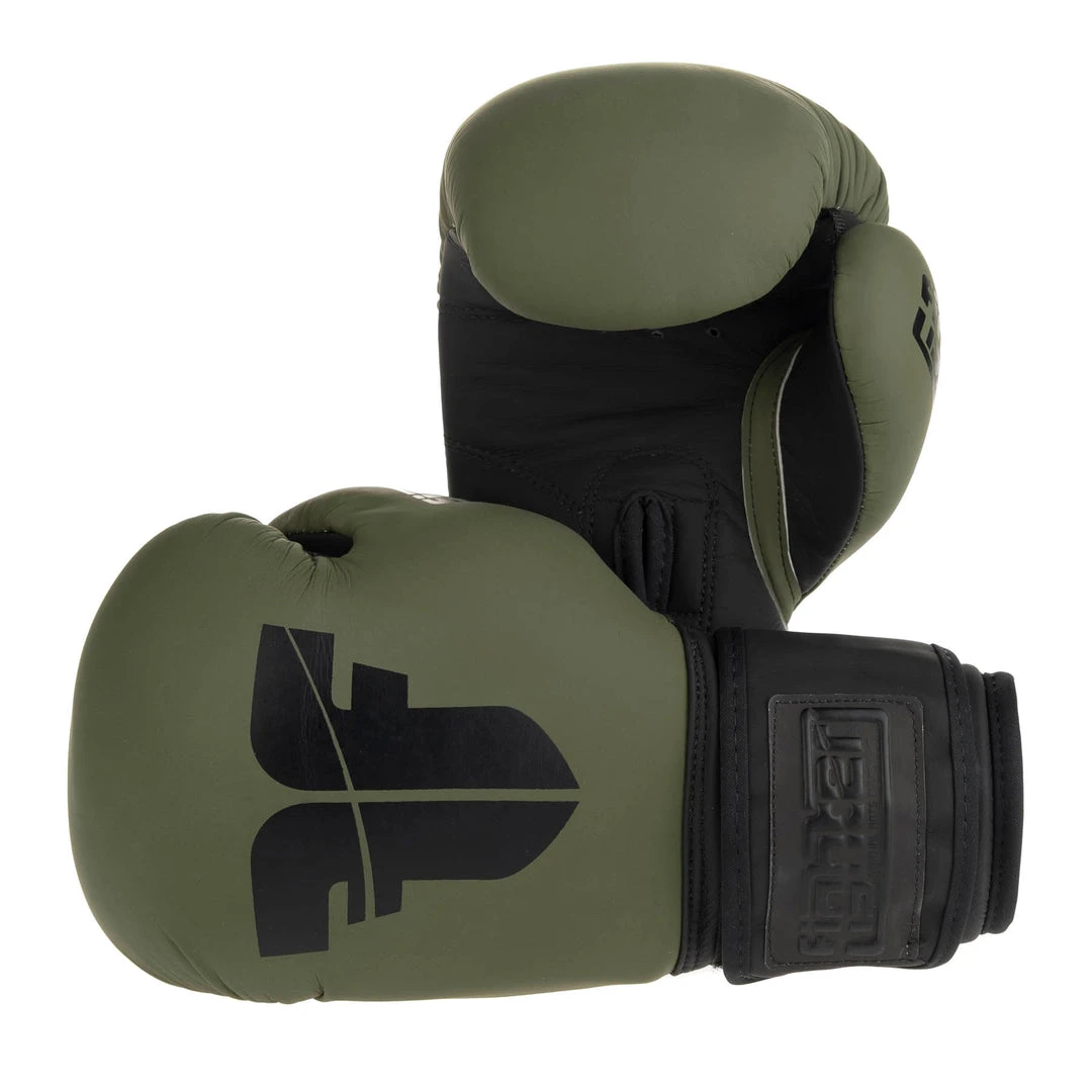 Fighter Boxing Gloves SIAM - Matt Khaki, FBG-003KB 3 Fighter Boxing Gloves SIAM - Matt Khaki, FBG-003KB