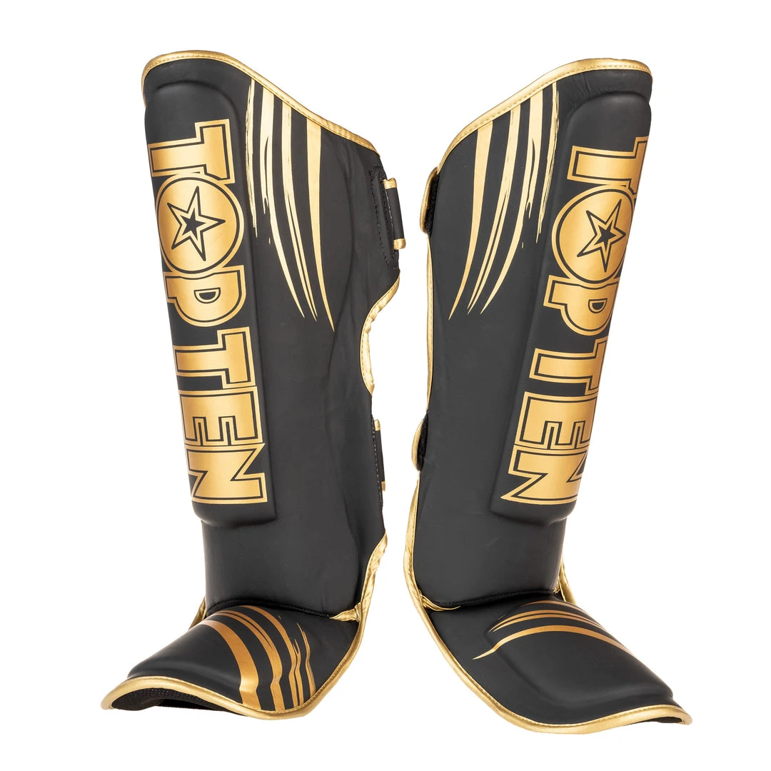 PROTECTION Top Ten Shin Guards SuperLight - Black/gold, 32194-92 3 PROTECTION Top Ten Shin Guards SuperLight - Black/gold, 32194-92